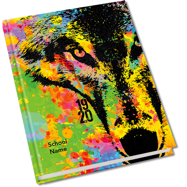 Wolf Mascot Yearbook Cover